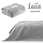 Bedspread Bedspread LAILA color gray simple style glamour material type - textile velvet, polyester 260x280 AmeliaHome