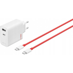 Oppo 80W USB-A SuperVooc adapter on valge