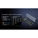 Orico SSD M.2 NVMe korpus, USB-C 40 Gbps, ventilaatoriga, metallist