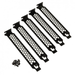Kolink PCI slot brackets - 5 t&uuml;kki, musta v&auml;rvi