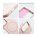 4Kom Oem FRAME MAG COVER korpuse on MagSafe &uuml;hilduv Samsung Galaxy A16 jaoks, pulber roosa.