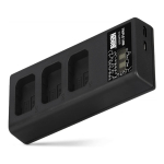 Baterijų Baterijų laadija - Newell CD-USB-C kolme akulaadija Sony NP-FW50 akudele, USB-C, Micro USB, must