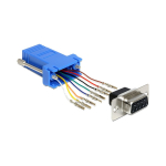 DeLOCK 65430 kaabli soomuutja Sub-D 9p RJ45 Must, Sinine, H&otilde;be