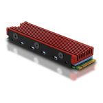 Axagon CLR-M2 arvuti jahutuss&uuml;steem M.2 NVMe SSD, SSD-draiv K&uuml;tteseade/radiaator Must, Punane 1 tk