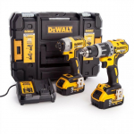 DEWALT cordless tool set DCK266P2T 18V (DCD796 + DCF887) 2x5.0Ah, TSTAK II case