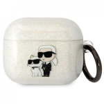 Headphones Headphones for Karl Lagerfeld Airpods 3 KLA3HNKCTGT transparent Gliter Karl&Choupette