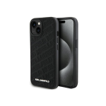 Original Original Front Panel Case Karl Lagerfeld KLHCP15MPQKPMK for iPhone 15 Plus (Quilted Pattern / Black)