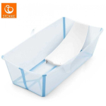 Stokke Flexi Bath - collapsible wanienka dziecięca X-Large, set with insert | Glacier Blue