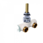 Towel Towel dryer connection unit HERZ VUA-50 DELUXE, Bottom corner connection, without rim, white color