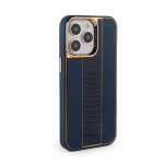 Apple Apple iPhone 15 Pro Max Leather Case Customized Midnight Blue