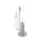 Toilet Toilet paper holder and toilet brush, UNIVERSAL NEO - 3 in 1, WENKO