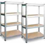 Metal Metal warehouse shelf, set of 2, 180 x 90 x 40 cm Thin PL-702