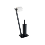 Toilet Toilet paper holder and toilet brush LIRIO, black, WENKO