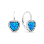 Brilio Brilio Silver Brilio Silver Charming silver earrings with synthetic opals EA395WB