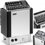 Uniprodo Electric sauna heater with built-in control 8-12 m3 up to 110C 400 V 8 kW silver-black