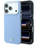 Dėklas Dėklas BMW Sign Deboss Quilted Metal Logo MagSafe iPhone 18 Pro Max / 17 Pro Max, sinine