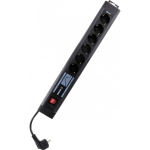 REV outlet Strip 6-fold 3m Supraguard anthracite
