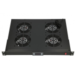 Extralink 19\" RACK MOUNT FAN PANEL (4 FANS) WITH THERMOSTAT Ventilaatoripaneel