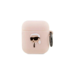 Headphones Headphones Karl Lagerfeld Case Karl Lagerfeld KLA2RUNIKP Apple AirPods 2/1 cover pink silicone Karl Head 3D