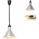 Hendi Food warming lamp - hanging conical silver 250W