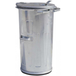 MEVA Metal dustbin made of galvanized tin, resistant to high temperature, ash, 110L