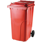 Bucket Bucket container for waste and garbage CERTIFICATES Europlast Austria - red 240L