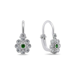Brilio Brilio Silver Brilio Silver Delicate girl&acute;s silver earrings Flowers EA190WG