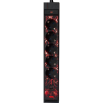 Blackstorm Farad pikendusjuhe RGB-valgusega, 5 pesa + 2 x USB-A, 2 m