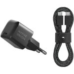 Native Native Union 30W USB-C kiire GaN laadija must + USB-C kaabel