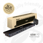 CLUB3D CSV-1564W65 s&uuml;learvuti dokk ja pordireplikaator Dokkimine USB 3.2 Gen 1 (3.1 Gen 1) Type-C Must