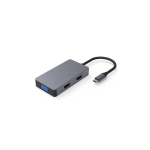 EXTRADIGITAL Adapter USB Type-C - 2x HDMI, 1x VGA, 1x USB Type-A, 1x USB Type-C PD60W