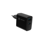 NATEC NUC-2143 mobiilseadme laadija Universaalne Must Vahelduvvool Kiirlaadimine Hoonesisene