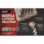 Drill Drill for MAKITA drills SDS MAX 20x 200x 340mm MAXI MAK 6-OSTRZOWE