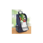 Maximex Shopping trolley with telescopic handle and folding seat, spacious rack basket with triple wheels - 35 l