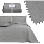 AmeliaHome Bedspread color gray material type - textile microfiber 170x210