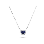 Brilio Brilio Silver Charming silver heart necklace with zircons NCL101WB