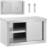 Royal Royal Catering Food wall cabinet with sliding doors STEEL 120 kg 90 x 40 x 50 cm