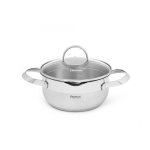 Fissman Pot CALLISTO 18x8,5cm / 1,9l with glass lid (stainless steel)