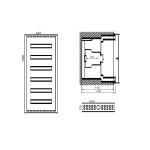Distribution Distribution panel TIBOX 440x1050x115mm 6x16mod., IP54, recessed