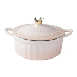 Round Round enameled cast iron pot Zyle ZY13KI &Oslash;28, white, 5.5 l