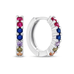Brilio Brilio Silver Brilio Silver Playful silver rings with colored zircons EA945WRBW