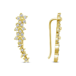 Brilio Brilio Silver Brilio Silver Playful long gold-plated earrings with zircons EA81Y