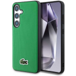 Lacoste ikooniline Petit Pique kootud logo MagSafe kaitse&uuml;mbris Samsung Galaxy S25 jaoks rohelises v&auml;rvuses