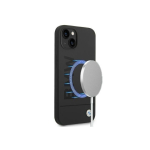Case Case BMW BMHMP14MSLBLBK iPhone 14 Plus 6.7 inch Black / Black Hard Silicone Signature Logo Magsafe