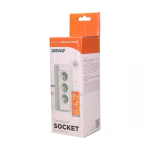 Orno Furniture socket 3x2P + Z, white and silver