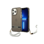 Case Case Guess GUHCP13LHTGSSK iPhone 13 Pro / 13 6.1" black/black hardcase Translucent Stap