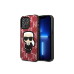Karl Karl Lagerfeld Case iPhone 13 Pro Max KLHCP13XPMNIKPI Red Hard Case Monogram Iconic Karl