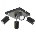 Hanging Hanging lamp Orno DOA SP4, wall and ceiling lamp, GU10 max. 4x50W, IP20, black, square