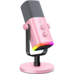 FIFINE AmpliGame AM8P Wired Microphone with RGB Lighting|USB/XLR