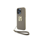Case Case DKNY DKHCP15LPBSWSE iPhone 15 Pro 6.1" beige/beige hardcase Wrist Strap Stock Logo